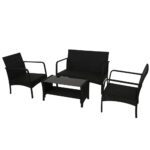 Gardeon Outdoor Sofa Set Lounge Setting Wicker Table and Chairs Garden Patio Furniture - Image 3