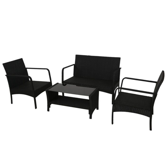 Gardeon Outdoor Sofa Set Lounge Setting Wicker Table and Chairs Garden Patio Furniture - Image 3