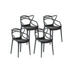 Gardeon 4PC Outdoor Dining Chairs PP Portable Stackable Chair Patio Furniture