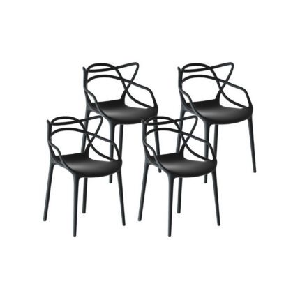 Gardeon 4PC Outdoor Dining Chairs PP Portable Stackable Chair Patio Furniture