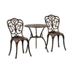 Livsip Outdoor Patio Set Chairs&Table 3PCS Bronze - Image 5