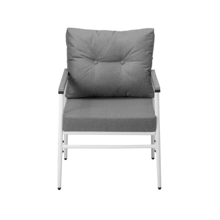 Livsip 2PCS Outdoor Chairs Set Garden Patio Armchair White - Image 3