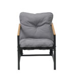 Livsip 2 Piece Outdoor Armchair Lounge Sofa Black - Image 2