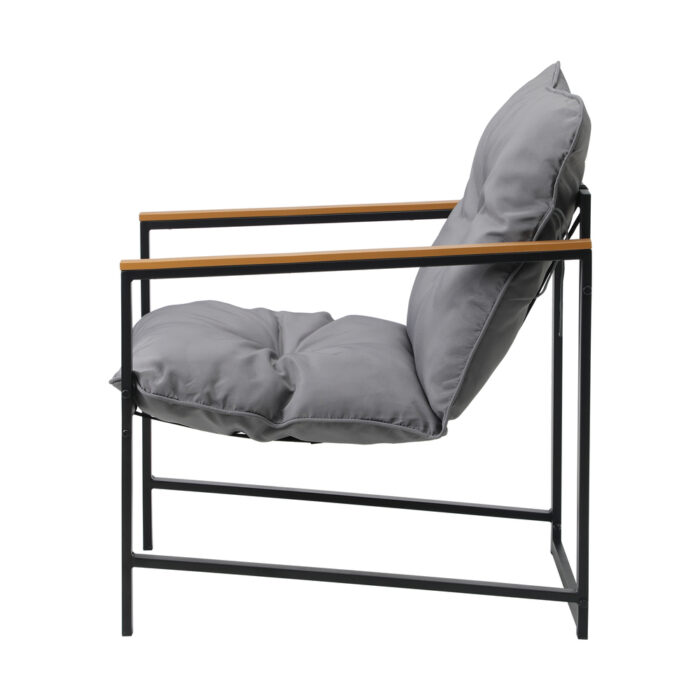 Livsip 2 Piece Outdoor Armchair Lounge Sofa Black - Image 3