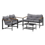 Livsip 4 Seater Outdoor Lounge Sofa Set Patio Chairs Table