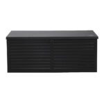 Gardeon Outdoor Storage Box 390L Container Lockable Garden Bench Shed Tools Toy All Black - Image 3