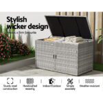Gardeon Outdoor Storage Cabinet Box Deck Wicker Shelf Chest Garden Shed Tools - Image 4