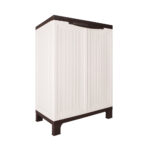 Livsip Outdoor Storage Cabinet Removable Shelf Lockable Beige