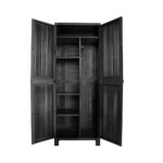 Livsip Outdoor Storage Cabinet Adjustable Lockable Tall Black - Image 3