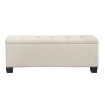 Artiss Storage Ottoman Blanket Box 97cm Linen Beige - Image 3