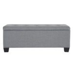 Artiss Storage Ottoman Blanket Box 97cm Linen Grey - Image 3