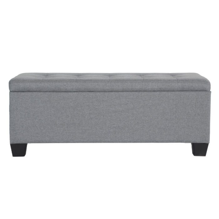 Artiss Storage Ottoman Blanket Box 97cm Linen Grey - Image 3