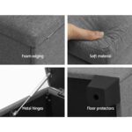 Artiss Storage Ottoman Blanket Box 97cm Linen Grey - Image 5