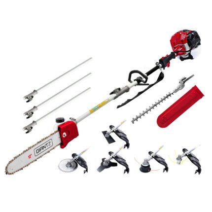 Giantz Pole Chainsaw 2 Stroke Petrol Hedge Trimmer Tree Pruner 7 In 1