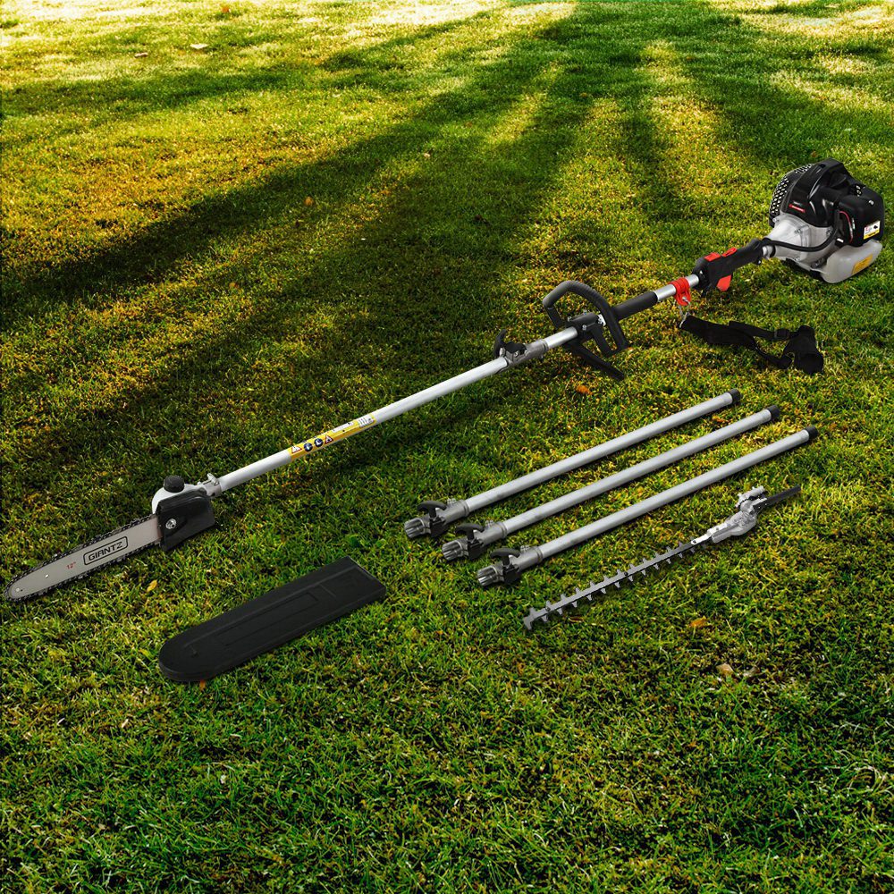 PCAW-SXFV-BK2C-TM-54363-06 Giantz Petrol Pole Chainsaw Hedge Trimmer Pruner Chain Saw Brush Cutter Red - Image 1