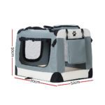 i.Pet Pet Carrier Soft Crate Dog Cat Travel 70x52CM Portable Foldable Car Large - Image 2