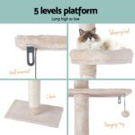 i.Pet Cat Tree 290cm Tower Scratching Cats Post Scratcher Floor to Ceiling Bed - Image 6