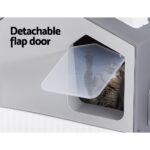 i.Pet Cat Litter Box Large Tray Kitty Toilet Enclosed Cat Litter Box Hooded Scoop Mat Grey - Image 4