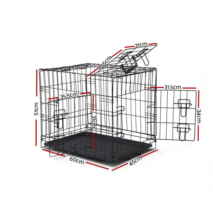 i.Pet 24" Dog Cage Crate Kennel 3 Doors - Image 2