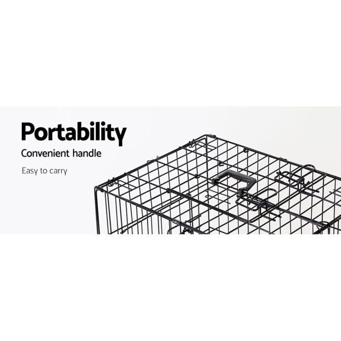 i.Pet 24" Dog Cage Crate Kennel 3 Doors - Image 4
