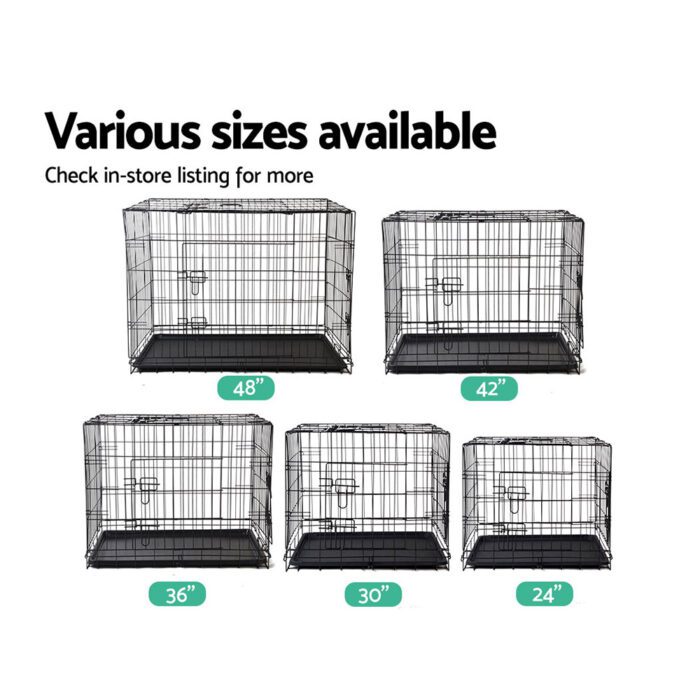 i.Pet 24" Dog Cage Crate Kennel 3 Doors - Image 6