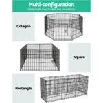 i.Pet 2x30" 8 Panel Dog Playpen Pet Fence Exercise Cage Enclosure Play Pen - Image 4