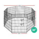 i.Pet 36" 8 Panel Dog Playpen Pet Fence Exercise Cage Enclosure Play Pen - Image 2