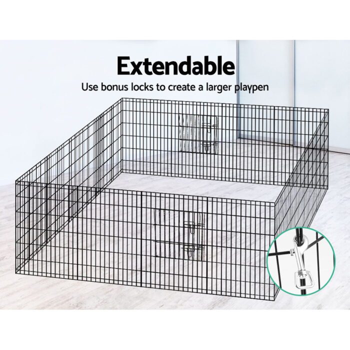 i.Pet 36" 8 Panel Dog Playpen Pet Fence Exercise Cage Enclosure Play Pen - Image 6