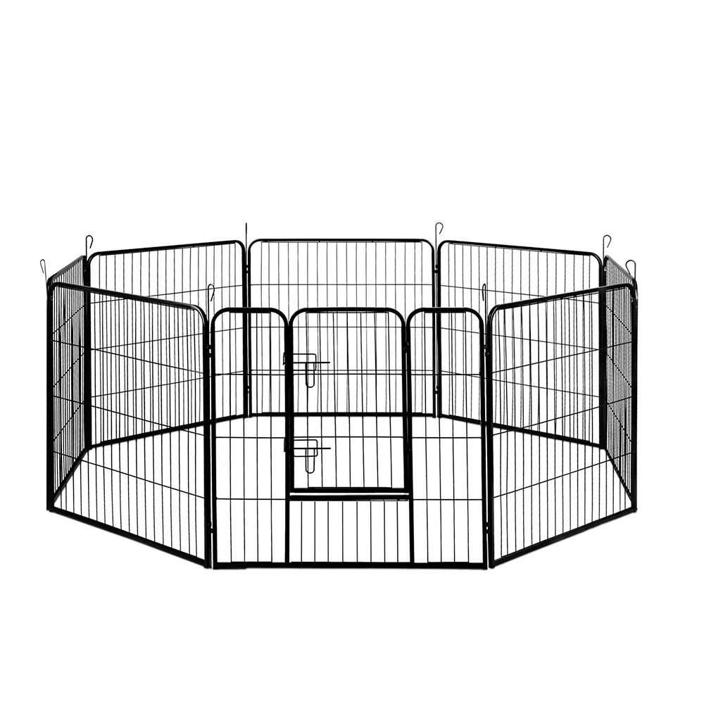 PET-DOGPLAYPEN-H80-00 i.Pet 32" 8 Panel Dog Playpen Pet Exercise Cage Enclosure Fence Play Pen - Image 1