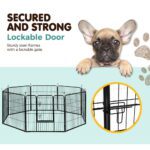 i.Pet 32" 8 Panel Dog Playpen Pet Exercise Cage Enclosure Fence Play Pen - Image 4