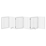 Alopet Wooden Pet Gate Security Door 6-Panel 80cm