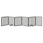Alopet Wooden Pet Gate Safety Stair Barrier 6-Panel Grey