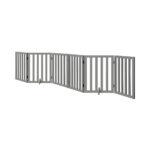 Alopet Wooden Pet Gate Safety Stair Barrier 6-Panel Grey - Image 7