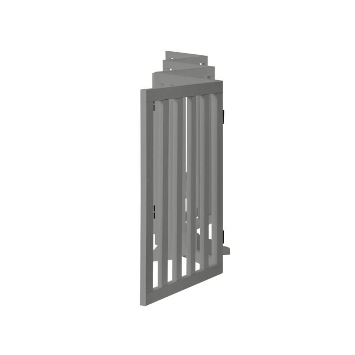 Alopet Wooden Pet Gate Safety Stair Barrier 6-Panel Grey - Image 9