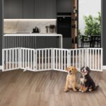Alopet Wooden Pet Gate Dog Fence 6 Panels - Image 7