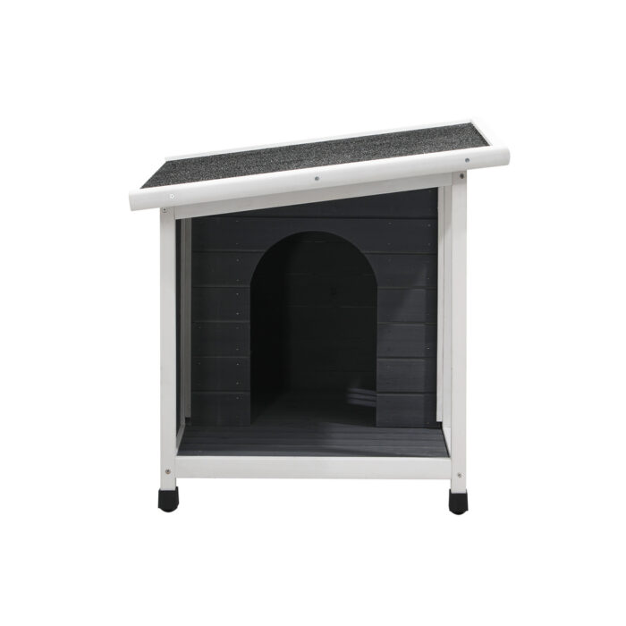 Alopet Dog Kennel House Wooden Grey and White - Image 5