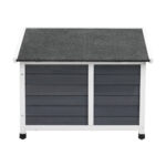 Alopet Dog Kennel House Wooden Grey and White - Image 2