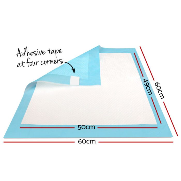 i.Pet Pet Training Pads 400pcs 60x60cm Puppy Dog Toilet Pee Indoor Super Absorbent Blue - Image 2