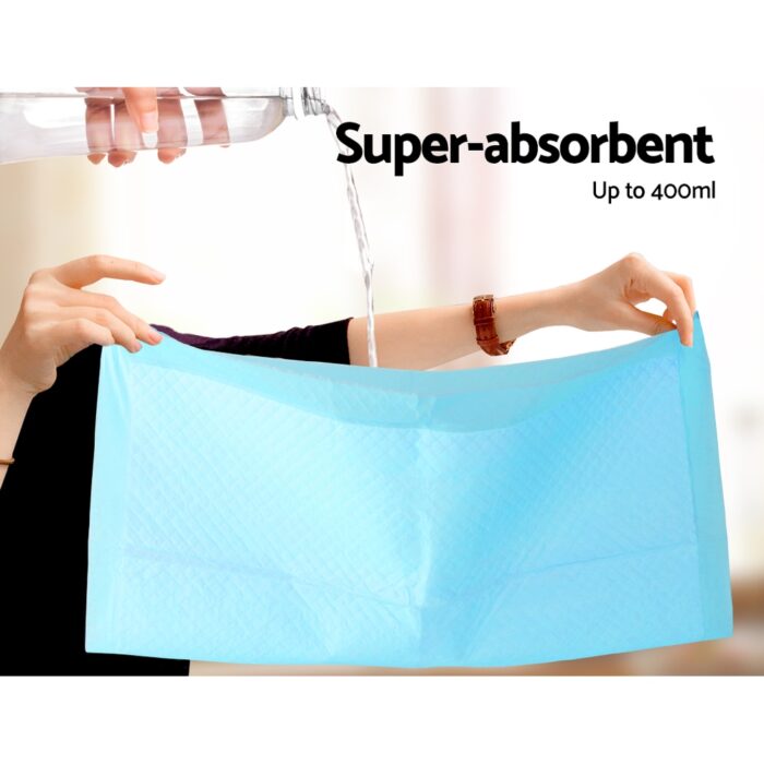 i.Pet Pet Training Pads 400pcs 60x60cm Puppy Dog Toilet Pee Indoor Super Absorbent Blue - Image 5