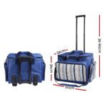 Alfresco 6 Person Picnic Basket Set Bag Wheels Insulated Trolley - Image 2