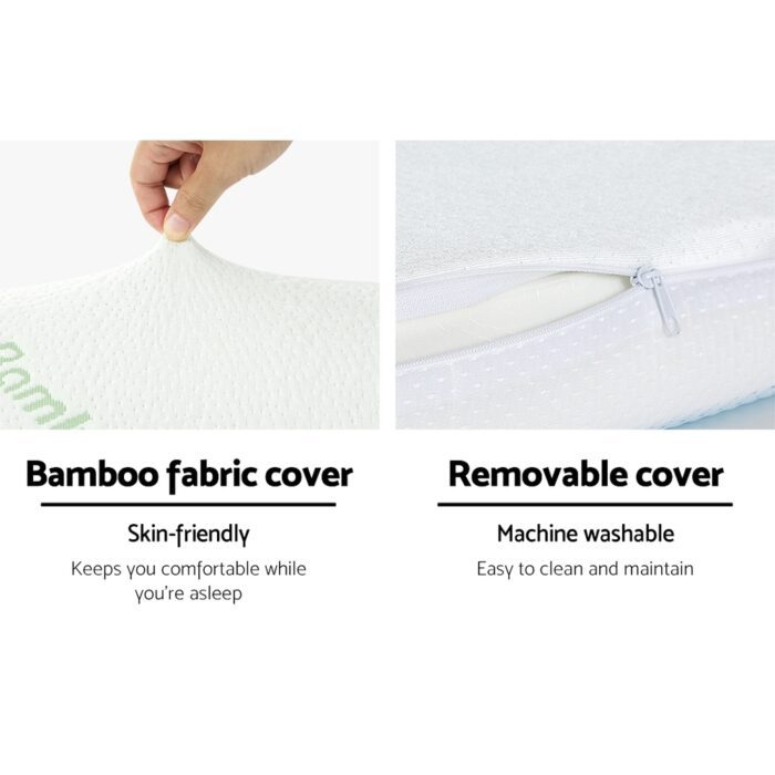 Giselle Cervical Pillow Memory Foam Contour Pillow Neck Support Cool Gel - Image 5