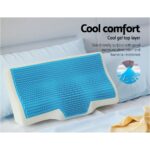 Giselle Cervical Pillow Memory Foam Contour Pillow Neck Support Cool Gel - Image 6
