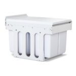 Cefito Pull Out Bin Kitchen Double Basket 2X15L White - Image 3