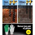 Giantz Power Garden Spiral Auger Hole Digger Earth Drill Bit Φ75x300 & 600mm - Image 6