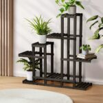 Livsip Plant Stand 6 Tiers Wooden Shelving Black - Image 2