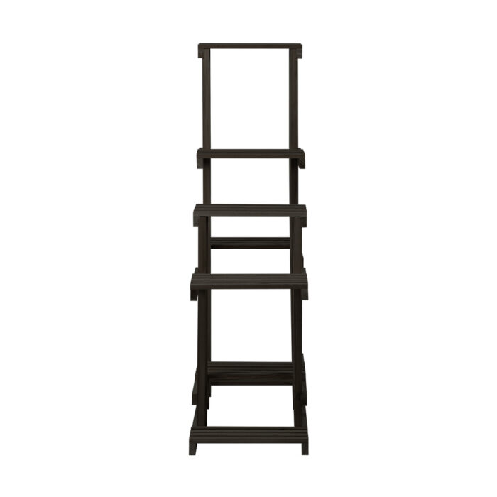 Livsip Plant Stand 6 Tiers Wooden Shelving Black - Image 5