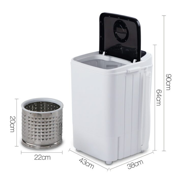 Devanti Portable Washing Machine 4.6KG Black - Image 2