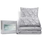 Giselle Bedding Quilt Cover Set Diamond Pinch Grey King - Image 4
