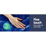 Giselle Bedding Faux Mink Quilt Blue King - Image 4