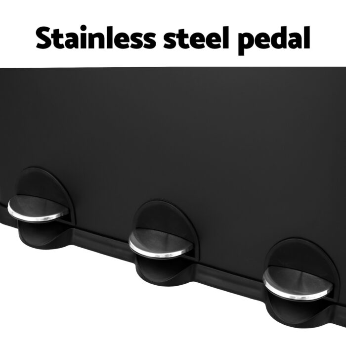 Cefito Pedal Bins Rubbish Bin Triple Compartments Waste Recycle Dustbins 45L - Image 5